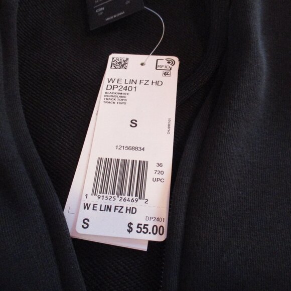 Adidas Hoodie Small W E LIN FZ HD Full Zip Spell Out - Picture 4 of 6